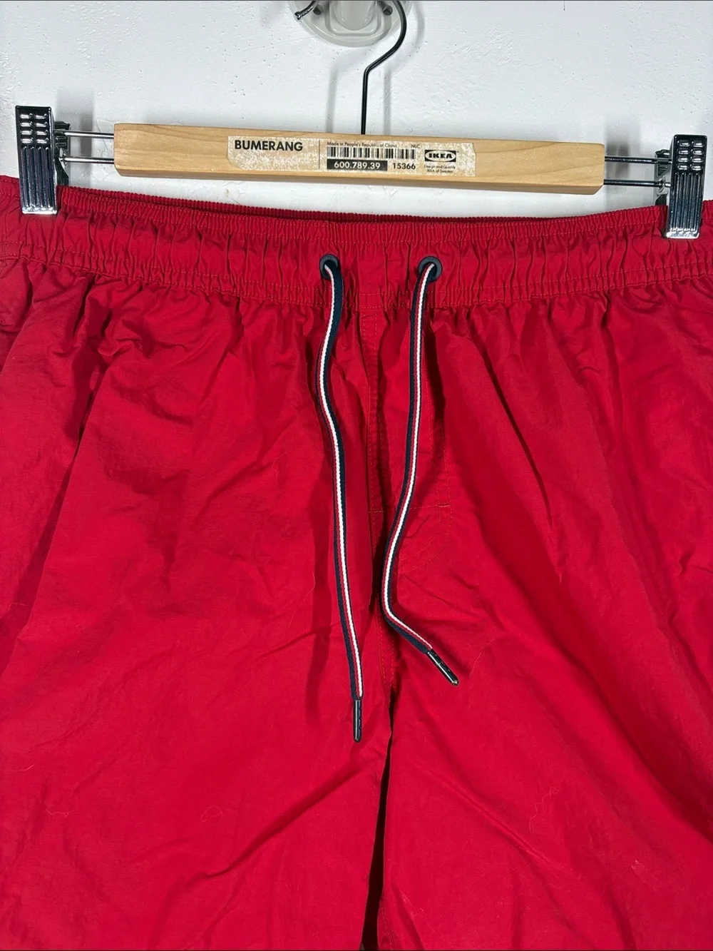 Tommy Hilfiger Bright Red Swim Shorts with Contrast Drawstring size small